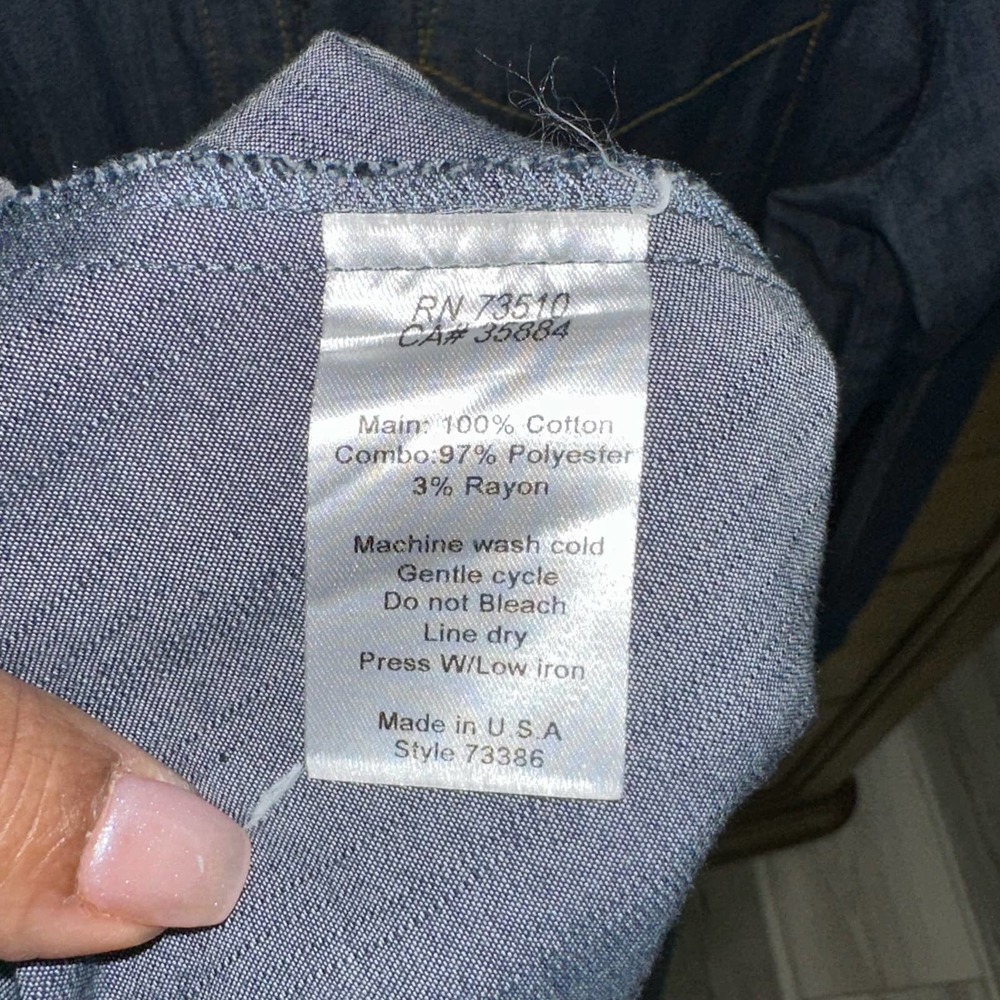 Uncle Frank Women's Long Sleeve A-Line Chambray Dress Small - Picture 4 of 6